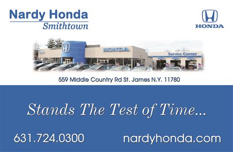 Nardy honda service  Our tire center is conveniently located here at our Smithtown, Long Island Honda dealership in Saint